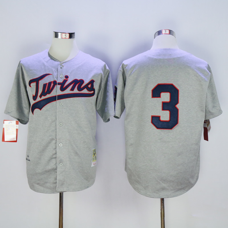 Men Minnesota Twins #3 Killebrew Grey Throwback 1969 MLB Jerseys->minnesota twins->MLB Jersey